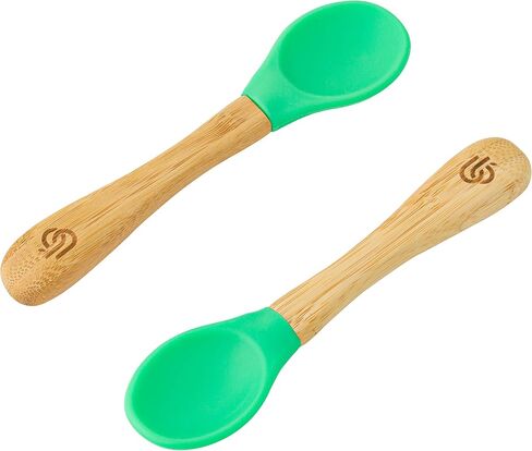bamboo bamboo ® Baby Feeding Spoons with Soft Curved Silicone Tips for Toddlers and Infants in Saudi Arabia