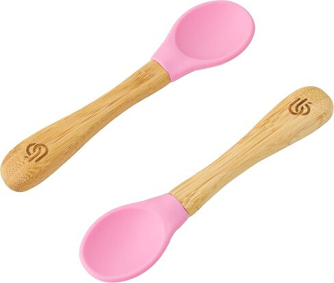 bamboo bamboo ® Baby Feeding Spoons with Soft Curved Silicone Tips for Toddlers and Infants in Saudi Arabia