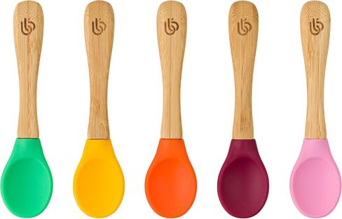 bamboo bamboo ® Baby Feeding Spoons with Soft Curved Silicone Tips for Toddlers and Infants in Saudi Arabia