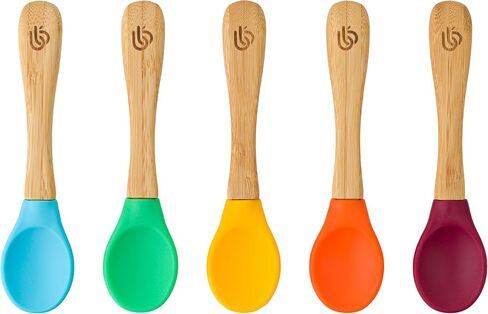 bamboo bamboo ® Baby Feeding Spoons with Soft Curved Silicone Tips for Toddlers and Infants in Saudi Arabia