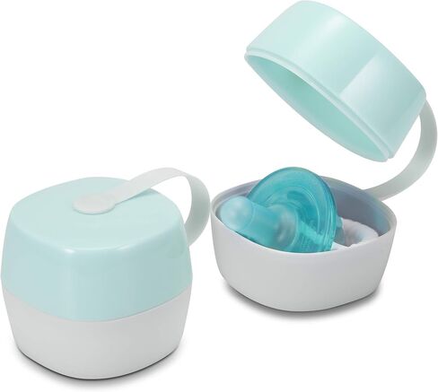 Pacifier Case Pacifier Holder Case Pacifier Clip Binky Holder Case Pacifier Box Pacifier Accessories 2 Pack, Macaron Grey in Kuwait