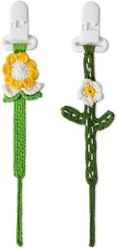 Pacifier Clip, 2 Pack Baby Pacifier Holder for Boys and Girls Fits Many Pacifiers & Baby Teething Toys, Ideal Baby Gift (Puppy & Bunny) in Saudi Arabia