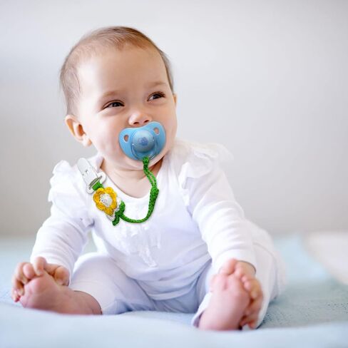 Pacifier Clip, 2 Pack Baby Pacifier Holder for Boys and Girls Fits Many Pacifiers & Baby Teething Toys, Ideal Baby Gift (Puppy & Bunny) in Saudi Arabia