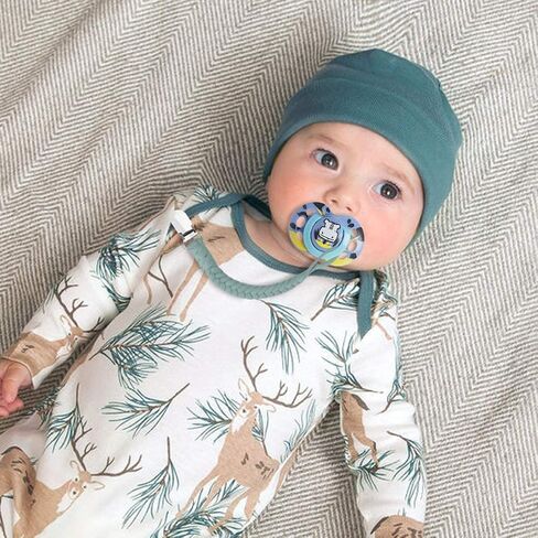 Baby Pacifier Holder for Boys and Girls, Teething Straps Unisex Design, Smoother Clip 100% Handmade Braided, Easy to Use for Teething Toy(Grey） in Saudi Arabia