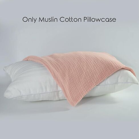 Organic Cotton Muslin Mini Pillowcases with Envelope Design,2 Pack Ultra Breathable Kids Toddler Pillowcases for Boys and Girls- 13 x 18 inches (Beige) in Saudi Arabia