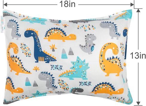 طقم أغطية وسائد للأطفال مقاس 13 × 18 من Babygoal مكون من قطعتين، يناسب وسادة مقاس الأطفال الصغار، 100% قطن منسوج، إغلاق مغلف، غطاء وسادة للأطفال قابل للغسل في الغسالة 2CFPW13-B in Kuwait