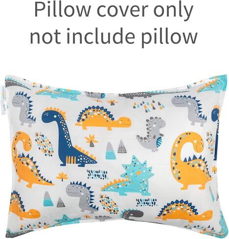 طقم أغطية وسائد للأطفال مقاس 13 × 18 من Babygoal مكون من قطعتين، يناسب وسادة مقاس الأطفال الصغار، 100% قطن منسوج، إغلاق مغلف، غطاء وسادة للأطفال قابل للغسل في الغسالة 2CFPW13-B in Kuwait