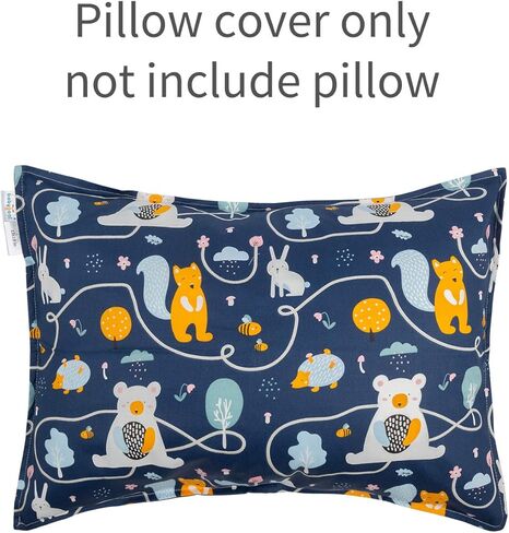 طقم أغطية وسائد للأطفال مقاس 13 × 18 من Babygoal مكون من قطعتين، يناسب وسادة مقاس الأطفال الصغار، 100% قطن منسوج، إغلاق مغلف، غطاء وسادة للأطفال قابل للغسل في الغسالة 2CFPW13-B in Kuwait