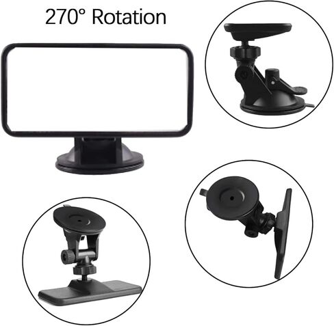 venveal مرآة سيارة الطفل، مرآة الطفل سيارة شفط كأس مرآة مقعد السيارة للطفل الخلفي الذي يواجه الأمام مرآة الرضع قابل للتعديل سلامة الطفل واسعة واضحة مرآة الرؤية الخلفية in Kuwait