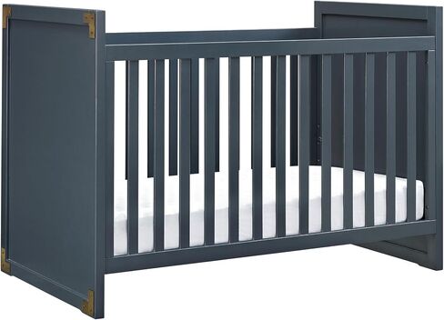 Baby Relax Miles 2-in-1 Convertible Crib, Graphite Blue in Saudi Arabia