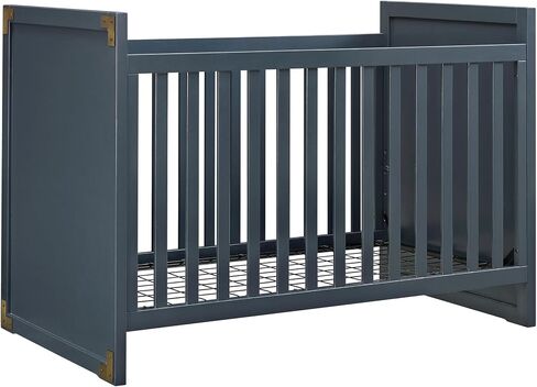 Baby Relax Miles 2-in-1 Convertible Crib, Graphite Blue in Saudi Arabia