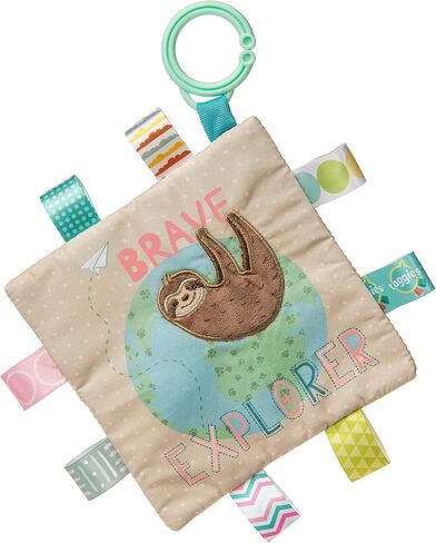 Taggies Crinkle Me Baby Paper and Squeaker Soft Toy, 6.5 x 6.5-Inches, Brave Explorer Sloth in Kuwait