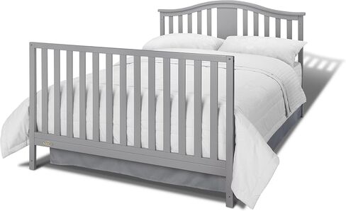 سرير أطفال Graco Solano 4 في 1 قابل للتحويل مع مجموعة أدراج (أبيض) - معتمد من GREENGUARD Gold، يتضمن درج تخزين حضانة كامل الحجم، يتحول إلى سرير طفل صغير وسرير كامل الحجم | معتمد من GREENGUARD باللون الذهبي، ويتضمن درج تخزين كامل الحجم لغرف الأطفال، ومحول in Kuwait