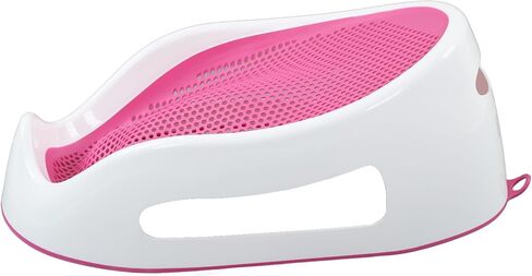 دعم حوض استحمام الطفل، دعم حمام الطفل TPE سيليكون ناعم مريح وآمن وخفيف الوزن وسريع الجفاف لحديثي الولادة (وردي) in Kuwait