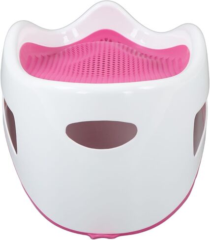 دعم حوض استحمام الطفل، دعم حمام الطفل TPE سيليكون ناعم مريح وآمن وخفيف الوزن وسريع الجفاف لحديثي الولادة (وردي) in Kuwait