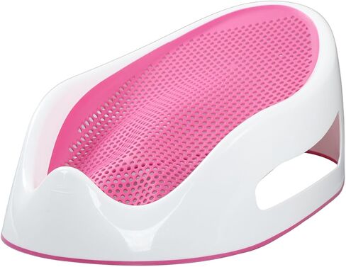 دعم حوض استحمام الطفل، دعم حمام الطفل TPE سيليكون ناعم مريح وآمن وخفيف الوزن وسريع الجفاف لحديثي الولادة (وردي) in Kuwait