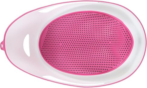 دعم حوض استحمام الطفل، دعم حمام الطفل TPE سيليكون ناعم مريح وآمن وخفيف الوزن وسريع الجفاف لحديثي الولادة (وردي) in Kuwait