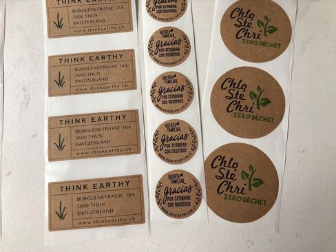 500PCS Custom Text Business Roll Sticker Personalized Design Water Bottle Label Gift Box Birthday Wedding Party First Holy Communion Baptism Stickers (Transparent PVC, 2.5" Round) in Kuwait