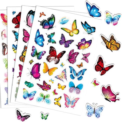 Butterfly Stickers Summer Spring Insects Fairy Butterfly Sticker 595 Counts Party Gifts Goodie Bags Decor School Reward Birthday Party Favors Water Bottle Sticker Laptop Invitation Decor in Kuwait