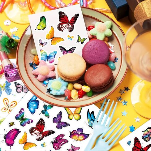Butterfly Stickers Summer Spring Insects Fairy Butterfly Sticker 595 Counts Party Gifts Goodie Bags Decor School Reward Birthday Party Favors Water Bottle Sticker Laptop Invitation Decor in Kuwait