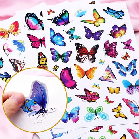 Butterfly Stickers Summer Spring Insects Fairy Butterfly Sticker 595 Counts Party Gifts Goodie Bags Decor School Reward Birthday Party Favors Water Bottle Sticker Laptop Invitation Decor in Kuwait