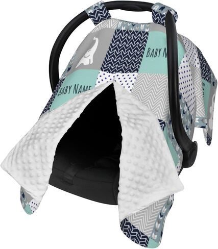 Personalized Hunting and Deer Baby Car Seat Canopy for Babies with Name, Custom Baby Car Seat Covers for Boys and Girls, Opening Minky Nursing Breastfeeding Cover Infant Carseat Canopies for Newborn in Kuwait