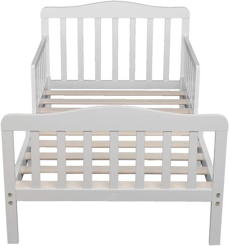 Ochine Toddler Bed Frame Kids House Bed Multifunctional Solid Wood Kids Bed Classic Wooden Children Bed Frame Toddler Beds Wooden Kids Bed Frame with 2 Side Guardrails for Kids, Teens, Girls, Boys in Kuwait