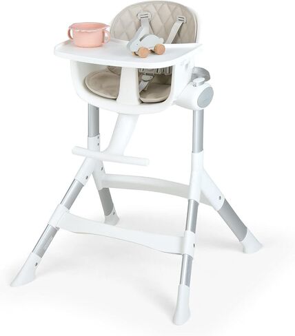 BABY JOY High Chair for Babies & Toddlers, Adjustable Convertible Baby Highchair w/ 5 Heights, Removable Dishwasher Safe Tray, Footrest, 5-Point Safety Harness & Waterproof Seat Cushion, 6-36 Months in Saudi Arabia