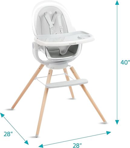 Munchkin® 360° Cloud™ Baby High Chair with Clear Seat and 360° Swivel in Kuwait