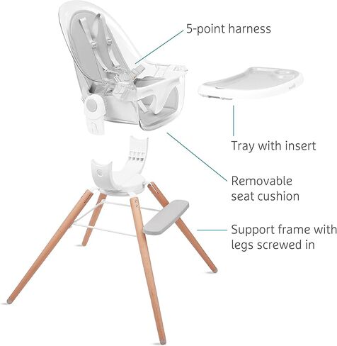 Munchkin® 360° Cloud™ Baby High Chair with Clear Seat and 360° Swivel in Kuwait