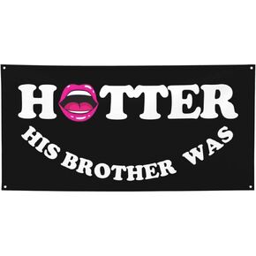 3x6 Ft Ft His Brother Was Hotter Flag Pink Blue Funny Meme Flag Sign For College Dorm Room Decorations Girl Teens Room Party Decoration With 4 Metal Eyelets in Kuwait