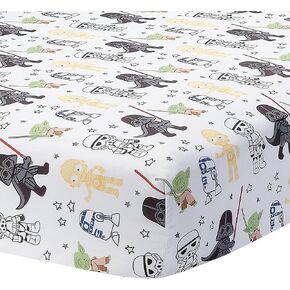 ملاءة سرير الأطفال/الأطفال الصغار من Lambs & Ivy Star Wars كلاسيكية - يودا/دارث فيدر in Kuwait