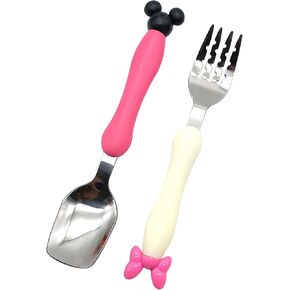 Children Spoon Fork Set Baby Feeding Spoon Stainless Steel Kids Eating Utensils Toddler Baby Flatware Accessories in Kuwait