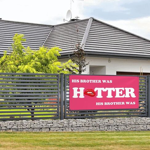 2x4 Ft Ft His Brother Was Hotter Flag Pink Blue Funny Meme Flag Sign For College Dorm Room Decorations Girl Teens Room Party Decoration With 4 Metal Eyelets in Kuwait