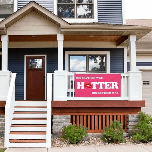 2x4 Ft Ft His Brother Was Hotter Flag Pink Blue Funny Meme Flag Sign For College Dorm Room Decorations Girl Teens Room Party Decoration With 4 Metal Eyelets in Kuwait