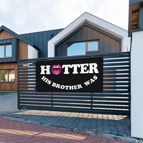 3x6 Ft Ft His Brother Was Hotter Flag Pink Blue Funny Meme Flag Sign For College Dorm Room Decorations Girl Teens Room Party Decoration With 4 Metal Eyelets in Kuwait