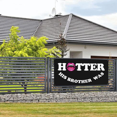 3x6 Ft Ft His Brother Was Hotter Flag Pink Blue Funny Meme Flag Sign For College Dorm Room Decorations Girl Teens Room Party Decoration With 4 Metal Eyelets in Kuwait