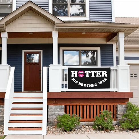 3x6 Ft Ft His Brother Was Hotter Flag Pink Blue Funny Meme Flag Sign For College Dorm Room Decorations Girl Teens Room Party Decoration With 4 Metal Eyelets in Kuwait