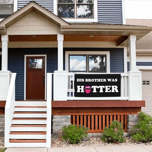 4x6 Ft Ft His Brother Was Hotter Flag Pink Blue Funny Meme Flag Sign For College Dorm Room Decorations Girl Teens Room Party Decoration With 4 Metal Eyelets in Kuwait