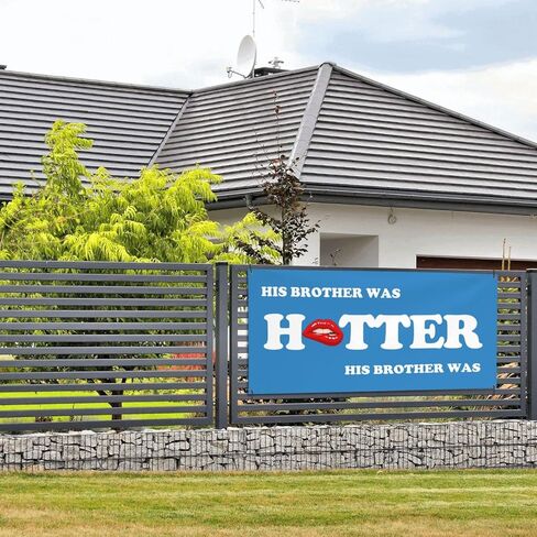 3x6 Ft Ft His Brother Was Hotter Flag Pink Blue Funny Meme Flag Sign For College Dorm Room Decorations Girl Teens Room Party Decoration With 4 Metal Eyelets in Kuwait