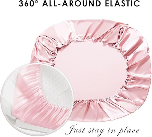 طقم ملاءات سرير للأطفال من PROMEED 22 Momme Silk مع ملاءة سرير مناسبة وغطاء وسادة حريري، طقم ملاءات سرير من قطعتين من الحرير الفاخر المعتمد من Oeko-Tex للطفل الصبي/الفتاة (أبيض، سرير أطفال) in Kuwait
