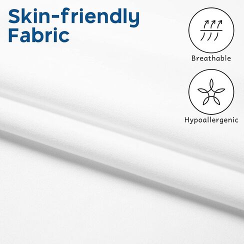 Comfyanno Cot Sheets for Daycare Standard Size - Fits 23" x 52" Cot, 10 Pack Bulk, Daycare Essentials, Soft & Comfortable Fitted Cot Cover, Preschool Kids Nap Time Sheets, Brushed Microfiber- White in Saudi Arabia