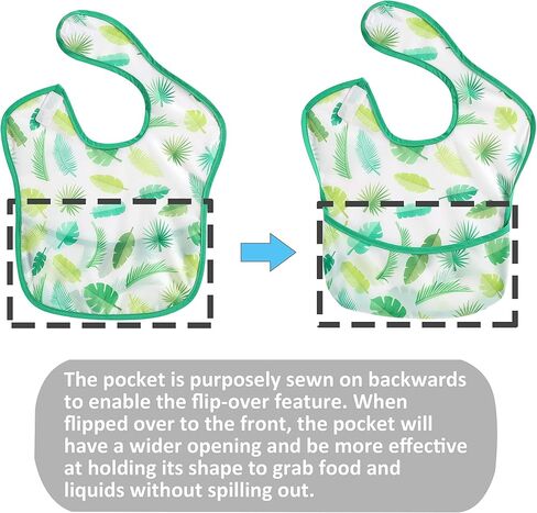 PandaEar 3 Pack Super Light Weight Baby Bib, Waterproof, Washable, Stain Oil and Odor Resistant 12-48 Months in Saudi Arabia