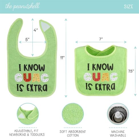 The Peanutshell Terry Bib Set for Baby Boys or Girls, 8 Pack Unisex Set for Feeding, Teething, Drooling in Saudi Arabia