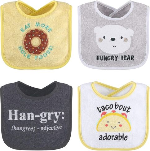 The Peanutshell Terry Bib Set for Baby Boys or Girls, 8 Pack Unisex Set for Feeding, Teething, Drooling in Saudi Arabia