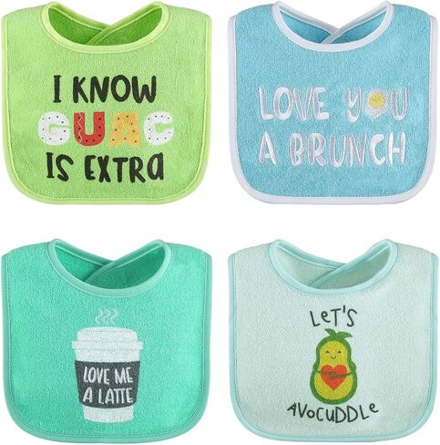 The Peanutshell Terry Bib Set for Baby Boys or Girls, 8 Pack Unisex Set for Feeding, Teething, Drooling in Saudi Arabia