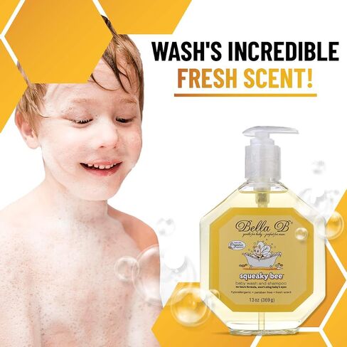 BELLA B Bee Gone Cradle Cap Baby Shampoo Treatment, 8 oz, Organic Natural Dry Scalp Shampoo For Babies in Saudi Arabia
