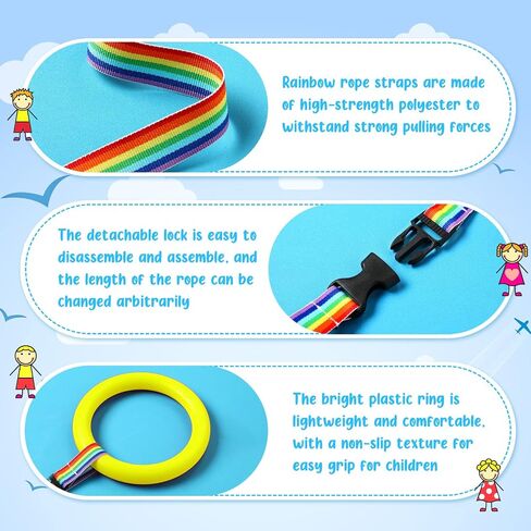 Tatuo 12 Set Toddlers Walking Rope for Preschool Toddlers Detachable Transition Rope Safety Daycare Rope for Preschool Daycare Kindergarten School Kids Outdoor Supplies (Blue) in Saudi Arabia