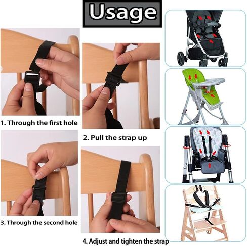 Universal 5 Point Harness Strap, Adjustable Harness Belt, Safety Harness Seat Belt for High Chair/Pushchair/Stroller, Full Protection Child Kid Harness Belt in Saudi Arabia