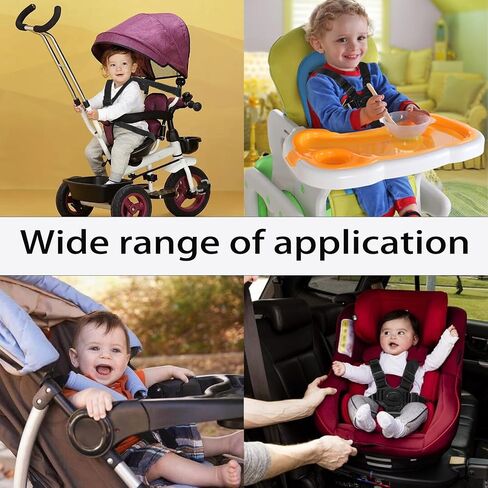Universal 5 Point Harness Strap, Adjustable Harness Belt, Safety Harness Seat Belt for High Chair/Pushchair/Stroller, Full Protection Child Kid Harness Belt in Saudi Arabia